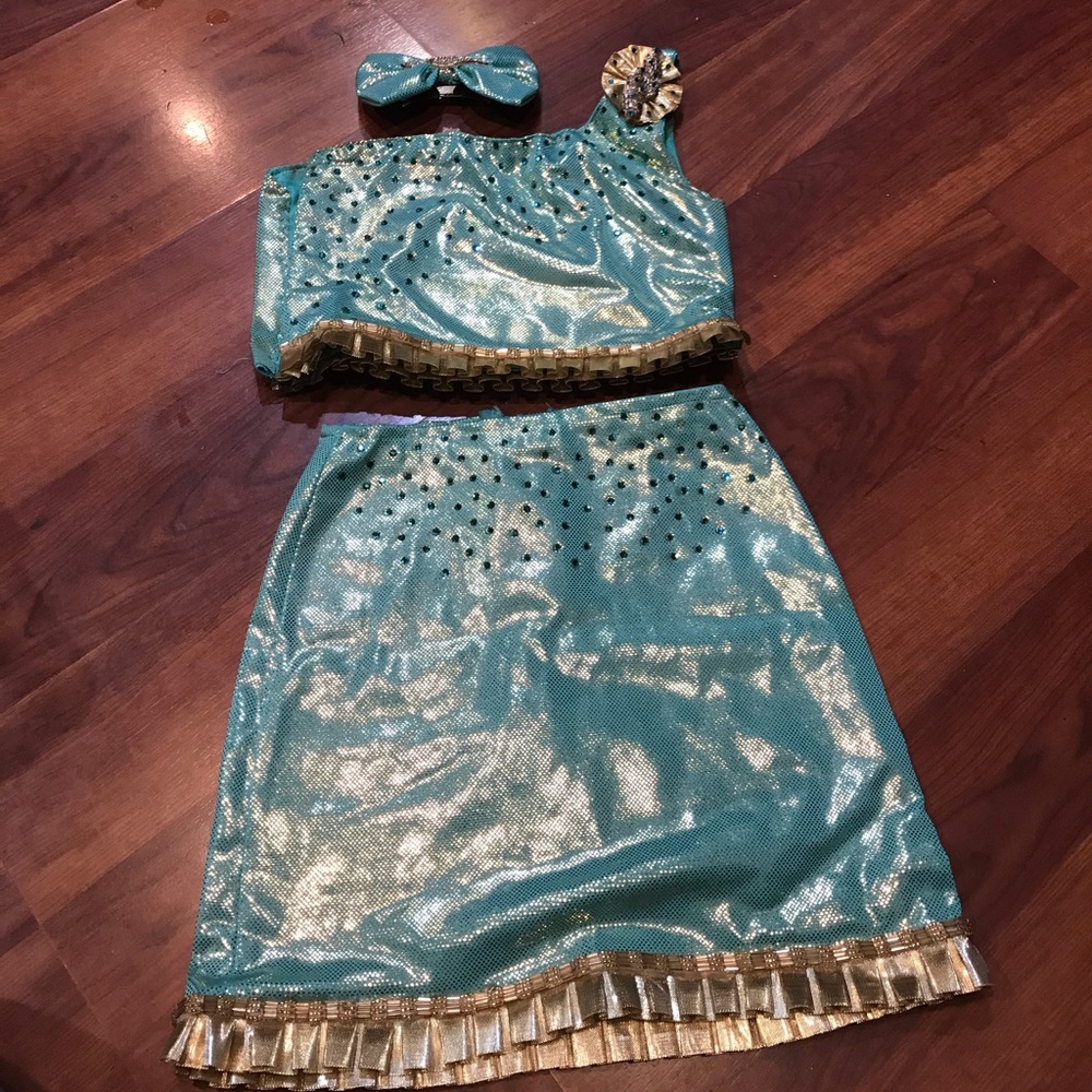 4 pc girls pageant crowning dress